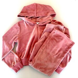 H&M Dusty Pink Velour Hoodie
